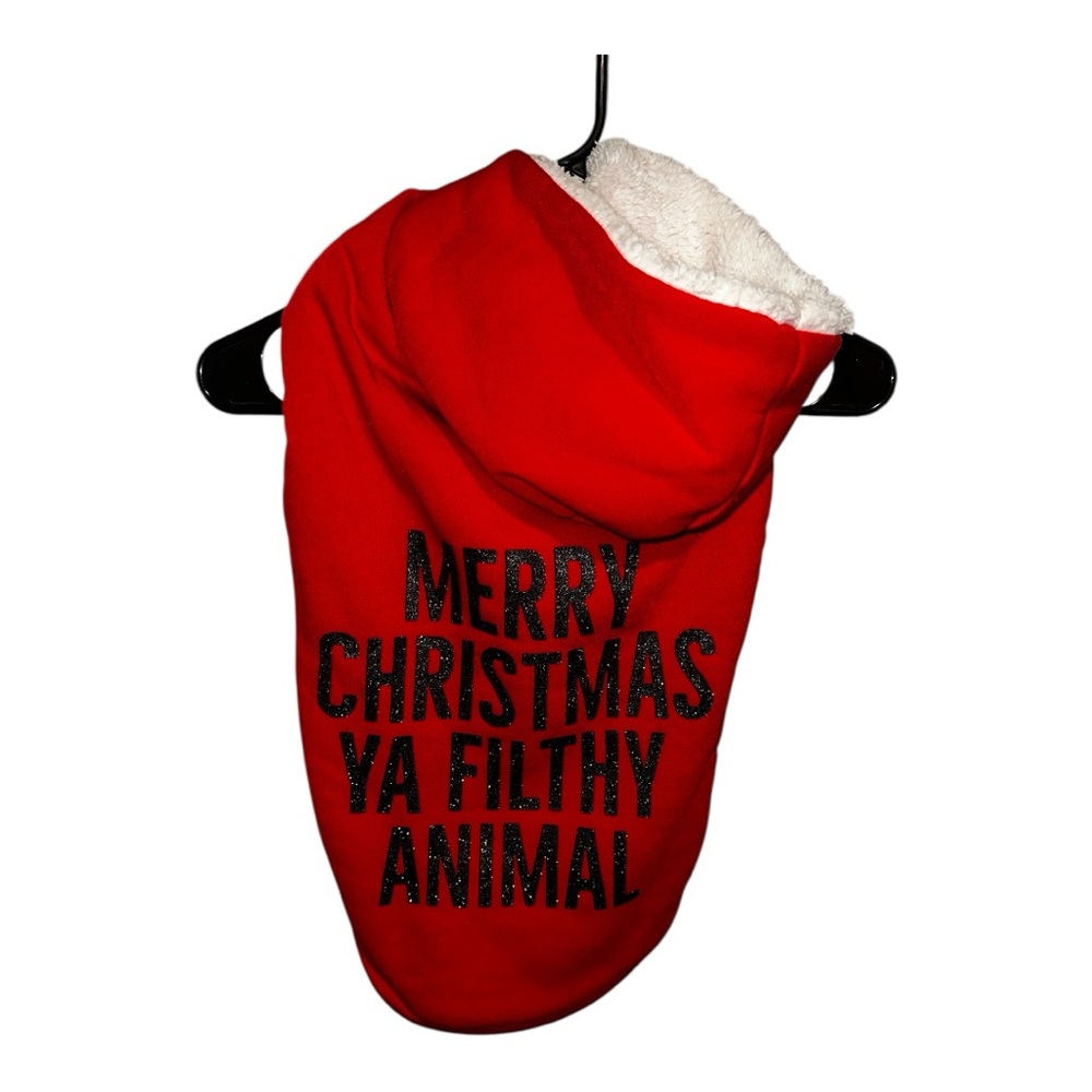 💜NWOT PET APPAREL Christmas Dog Hoodie